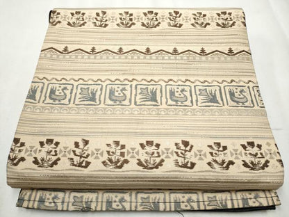 平和屋着物●全通柄 京袋帯 横段花鳥文 正絹 逸品 CABB9431hy