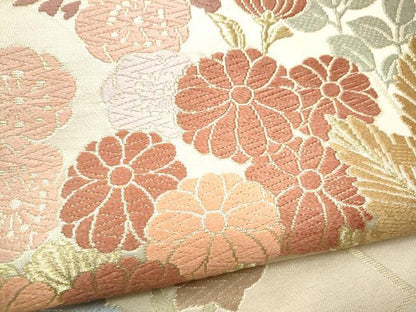 平和屋着物●西陣 川島織物 六通柄 本袋帯 唐織 草花文 正絹 逸品 CABB9435hy