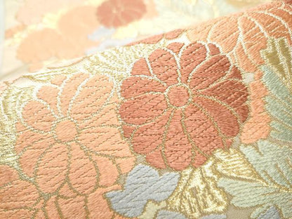 平和屋着物●西陣 川島織物 六通柄 本袋帯 唐織 草花文 正絹 逸品 CABB9435hy