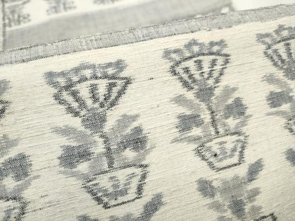 平和屋着物●全通柄袋帯 紬地 幾何学花文 正絹 逸品 CABB9436hy