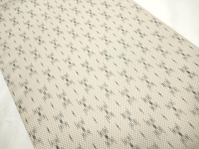 平和屋着物●全通柄袋帯 絣文様 正絹 逸品 CABB9437hy