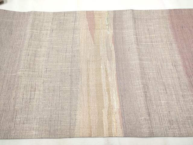 平和屋着物●太鼓柄袋帯 紬地 吉祥花文 金糸 正絹 逸品 CABB9444hy
