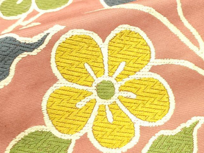 平和屋着物●六通柄京袋 本袋帯 唐織 枝花文 正絹 逸品 CABB9445hy