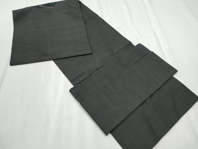 平和屋着物●青々庵 つけ帯 紬地 コウモリ 正絹 逸品 CABB9447hy