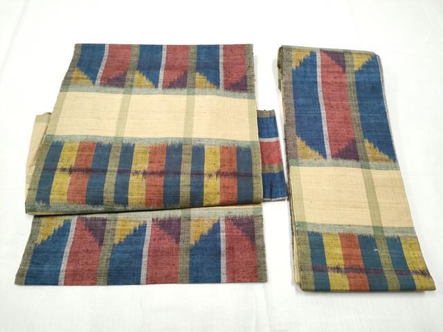 平和屋着物●つけ帯 紬地 霞文 正絹 逸品 CABB9461hy