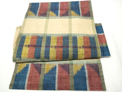 平和屋着物●つけ帯 紬地 霞文 正絹 逸品 CABB9461hy
