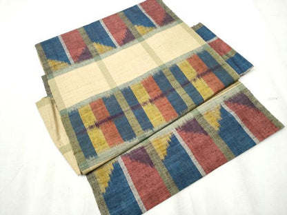 平和屋着物●つけ帯 紬地 霞文 正絹 逸品 CABB9461hy