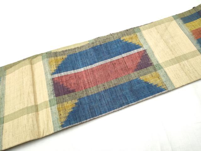 平和屋着物●つけ帯 紬地 霞文 正絹 逸品 CABB9461hy