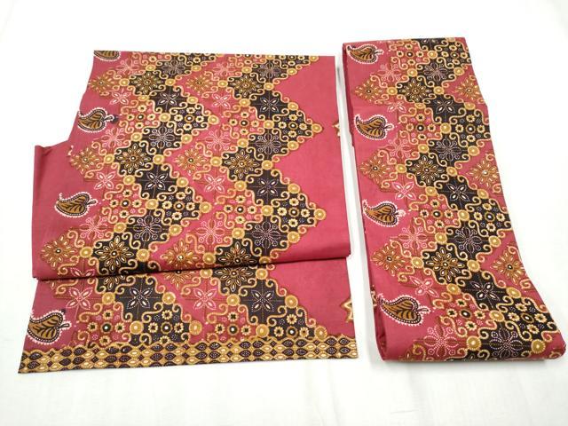 平和屋着物●つけ帯 バティック 花唐草文 綿 逸品 CABB9465hy