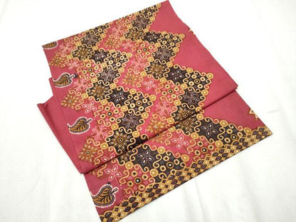 平和屋着物●つけ帯 バティック 花唐草文 綿 逸品 CABB9465hy