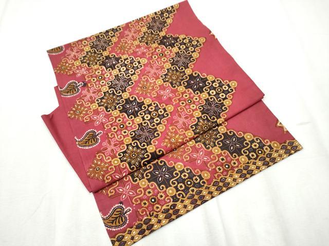 平和屋着物●つけ帯 バティック 花唐草文 綿 逸品 CABB9465hy