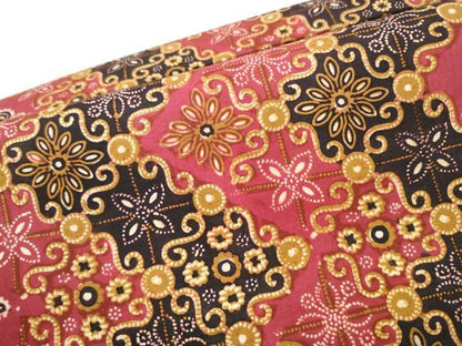 平和屋着物●つけ帯 バティック 花唐草文 綿 逸品 CABB9465hy