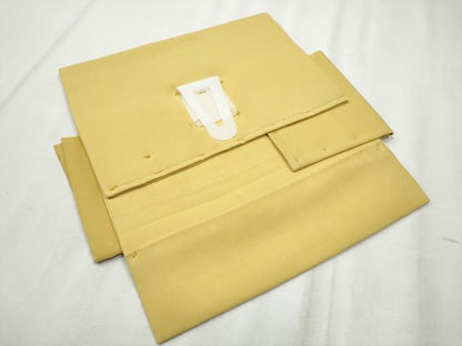 平和屋着物●塩瀬 つけ帯 作家物 枝花文 金彩 正絹 逸品 CABB9467hy