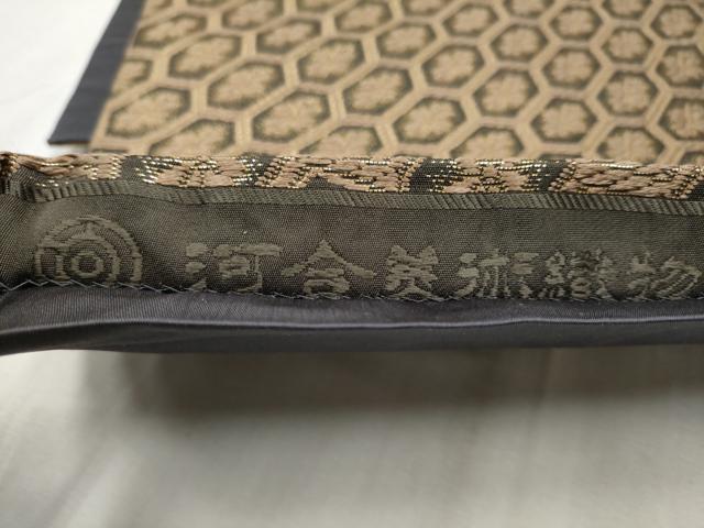 平和屋着物●西陣 河合美術織物謹製 全通柄袋帯 唐織 亀甲花文 金糸 正絹 逸品 CABB9475hy
