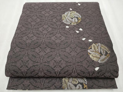 平和屋着物●両方向　両面　全通柄袋帯　紅型　花鳥文　正絹　逸品　未使用　CABB9485hy