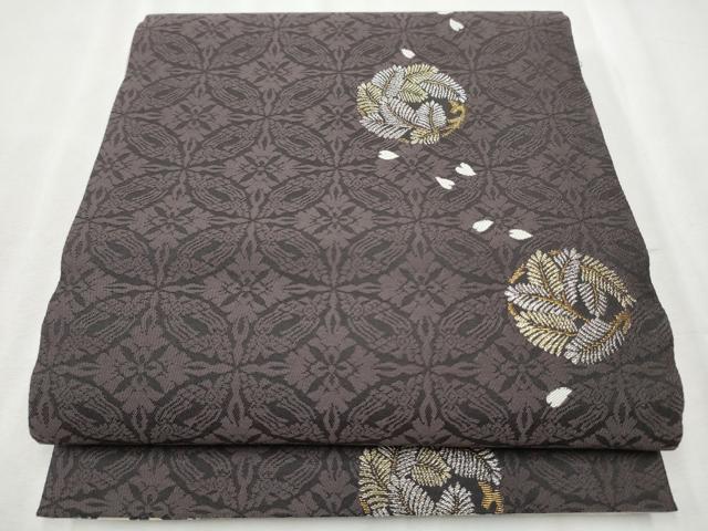平和屋着物●両方向　両面　全通柄袋帯　紅型　花鳥文　正絹　逸品　未使用　CABB9485hy