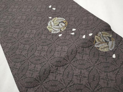 平和屋着物●両方向　両面　全通柄袋帯　紅型　花鳥文　正絹　逸品　未使用　CABB9485hy