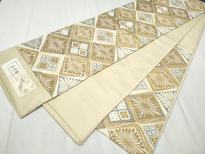 平和屋着物●六通柄袋帯 唐織 上文錦 正絹 逸品 未使用 CABB9486hy