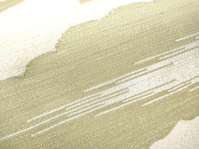 平和屋着物●六通柄袋帯 綴れ 雲取り霞文 金糸 正絹 逸品 未使用 CABB9489hy