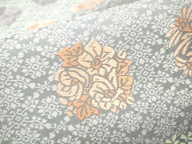 平和屋着物●西陣 両面 六通柄袋帯 唐織 御印文 正絹 逸品 CABB9492hy