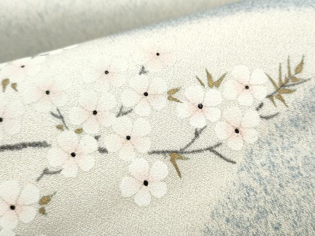 平和屋着物●九寸開き名古屋帯 草花文 正絹 逸品 CABB9499hy