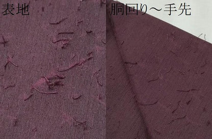 平和屋着物●九寸名古屋帯 型染め 髭紬 菊唐草文 正絹 逸品 CABB9506hy