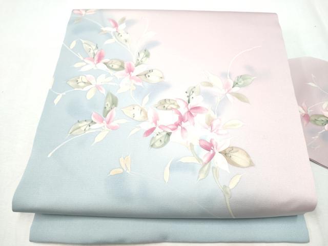 平和屋着物●染色作家 斉藤三才 塩瀬 九寸名古屋帯 手描き 枝花文 正絹 逸品 CABB9509hy