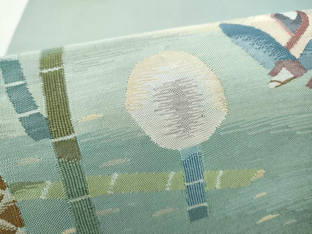 平和屋着物●九寸名古屋帯 すくい織 かぐや姫 正絹 逸品 CABB9518hy