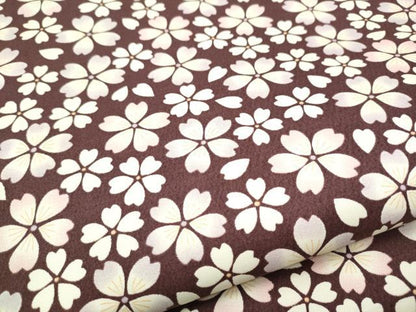 平和屋着物●両面 全通柄袋帯 舞桜文 正絹 逸品 CABB9522hy