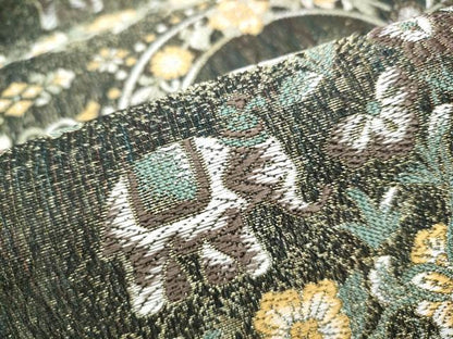 平和屋着物▽六通柄袋帯 スリーシーズン 春夏秋 象 草花文 金糸 正絹 逸品 CABB9523hy