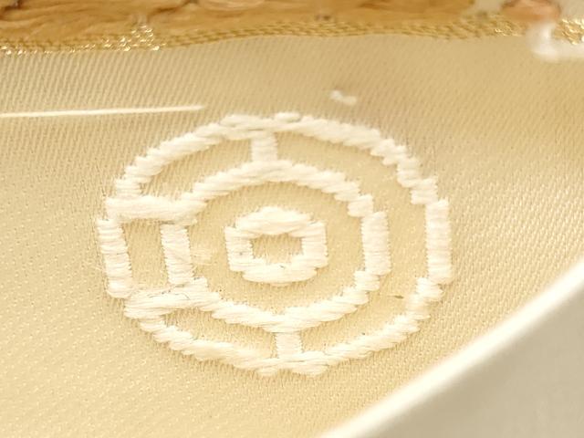 平和屋着物●西陣　河合美術織物謹製　六通柄袋帯　唐織　能衣　金糸　正絹　逸品　CABB9526hy