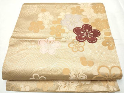 平和屋着物●西陣 川島織物 洗える最高級着物 ＜英＞はなぶさ謹製 六通柄 京袋帯 流水花文 たとう紙付き CABB9540hy