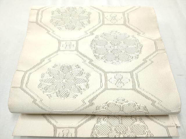 平和屋着物●八寸名古屋帯 綴れ 蜀江花文 正絹 逸品 CABB9577hy