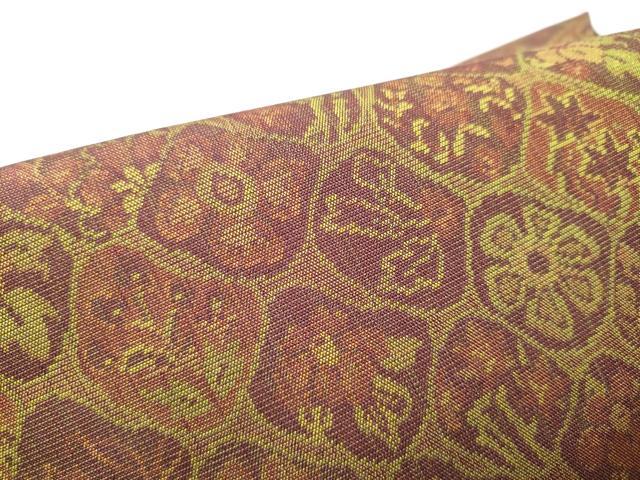 平和屋着物●九寸名古屋帯 草花文 正絹 逸品 CABB9580hy