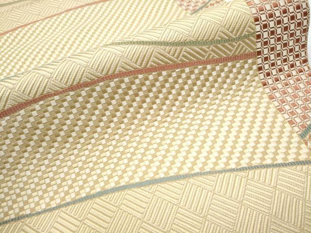 平和屋着物●本場筑前博多織 八寸名古屋帯 霞文 正絹 逸品 CABB9583hy