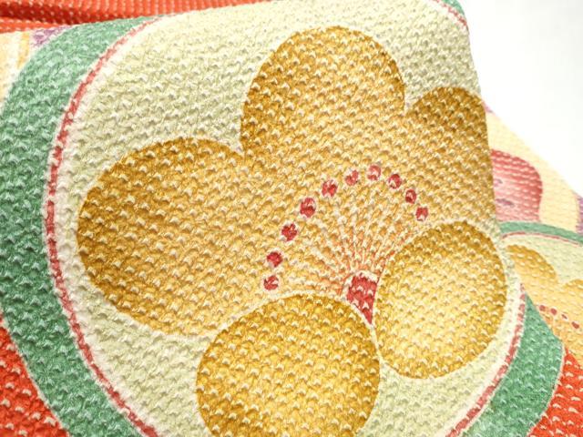 平和屋着物●名門 藤娘きぬたや・総絞り 九寸名古屋帯 梅松丸文 正絹 逸品 CABB9584hy