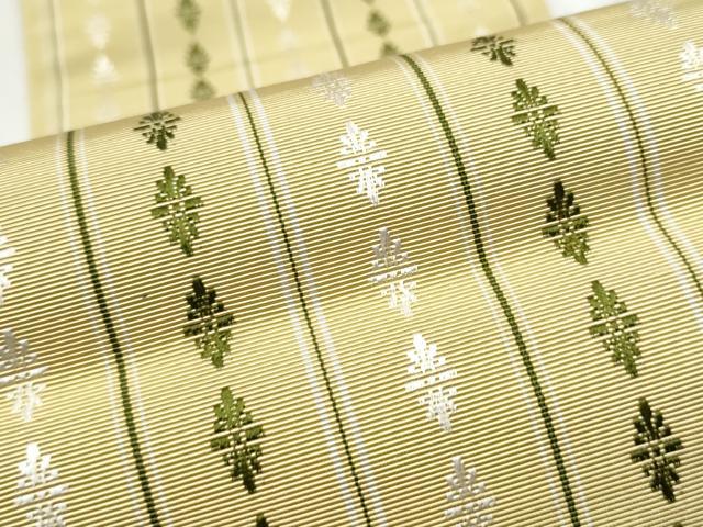 平和屋着物●本場筑前博多織 半幅帯 いちご錦 証紙付き 正絹 逸品 CABB9588hy