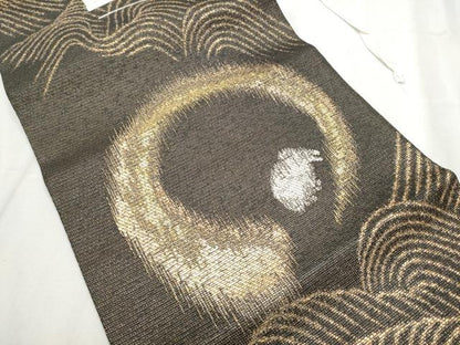 平和屋着物▽つけ帯 スリーシーズン 兎 金銀糸 春夏秋 正絹 逸品 CABB9599hy