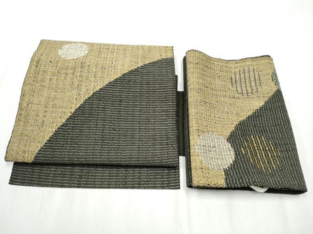 平和屋着物▽つけ帯　スリーシーズン　春夏秋　丸文　金糸　正絹　逸品　CABB9600hy