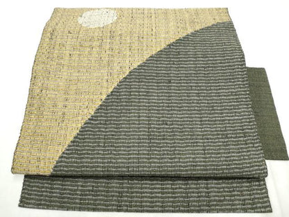 平和屋着物▽つけ帯　スリーシーズン　春夏秋　丸文　金糸　正絹　逸品　CABB9600hy