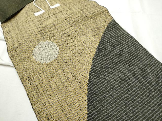 平和屋着物▽つけ帯　スリーシーズン　春夏秋　丸文　金糸　正絹　逸品　CABB9600hy