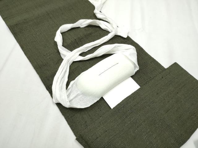 平和屋着物▽つけ帯　スリーシーズン　春夏秋　丸文　金糸　正絹　逸品　CABB9600hy