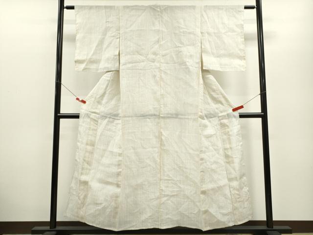 平和屋着物＊夏物 上布 縞 麻 逸品 CABB9601ze
