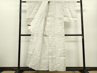 平和屋着物＊夏物 上布 縞 麻 逸品 CABB9601ze
