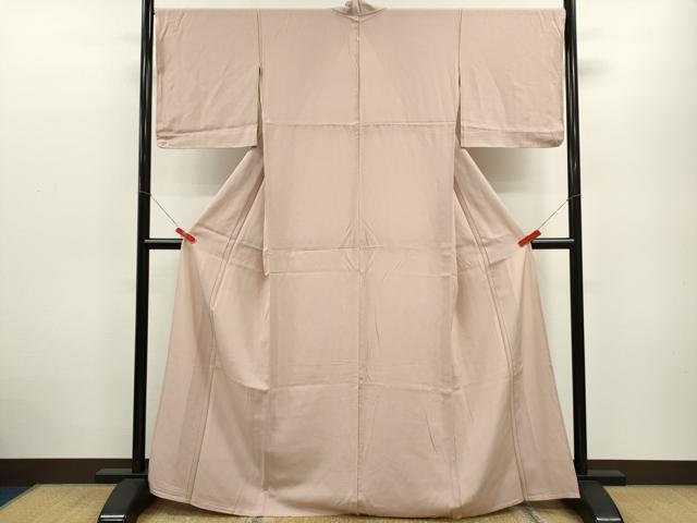 平和屋着物＊夏物 色無地 薄柿色 正絹 逸品 未使用 CABB9605ze
