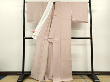平和屋着物＊夏物 色無地 薄柿色 正絹 逸品 未使用 CABB9605ze