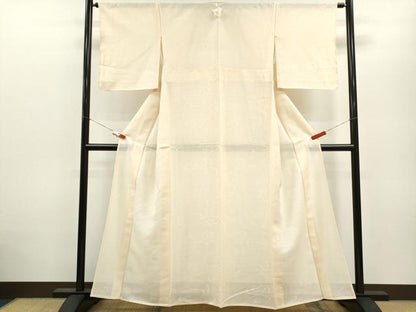 平和屋着物＊夏物 色無地 流水紋絽 肌色 正絹 逸品 未使用 CABB9606ze