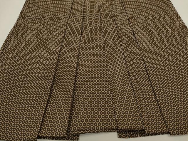 平和屋着物●男性　馬乗り袴　亀甲文様　正絹　逸品　CABB9614ze