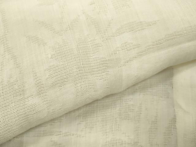 平和屋着物＊夏物 長襦袢 芝花紋紗 鳥の子色 麻 逸品 AABC9869jd 紋紗