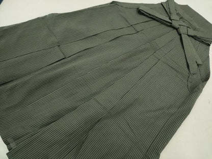 平和屋着物＊夏物 男性 馬乗り袴 縦絽 縞 正絹 逸品 CABB9626ze